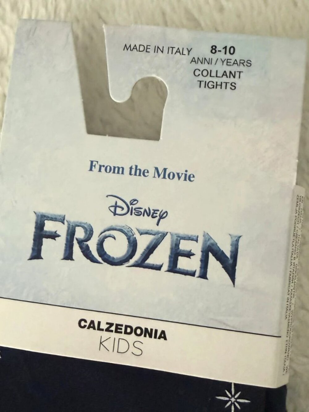 Calzedonia Kids Disney Frozen Elsa Girls Navy Shimmer Tights 8-10 NWT - Picture 3 of 6